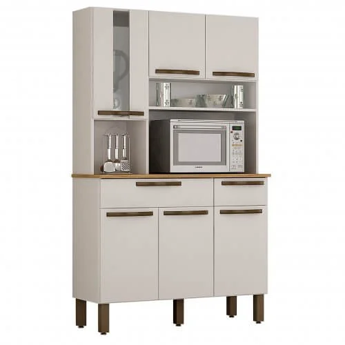 Armário de Cozinha Turim 6 Portas 2 Gavetas Salleto