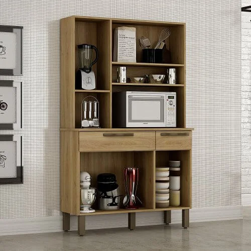 Armário de Cozinha Turim 6 Portas 2 Gavetas Salleto