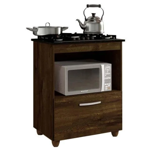Balcão Salvia para Cooktop 5 Bocas 1 Porta Kaiki
