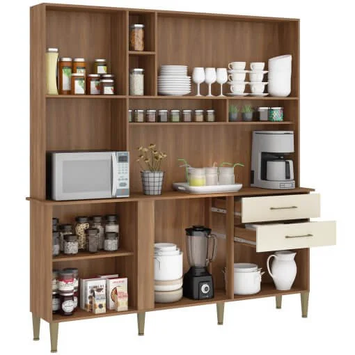 Armário de Cozinha Helena 6 Portas 2 Gavetas Fellicci