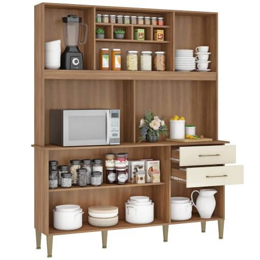 Armário de Cozinha Laura 5 Portas 2 Gavetas Fellicci
