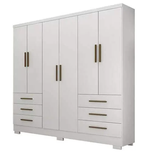 Guarda Roupa Encant Sem Espelho Casal 6 Portas 6 Gavetas Novo Horizonte