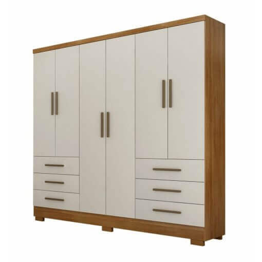 Guarda Roupa Encant Sem Espelho Casal 6 Portas 6 Gavetas Novo Horizonte