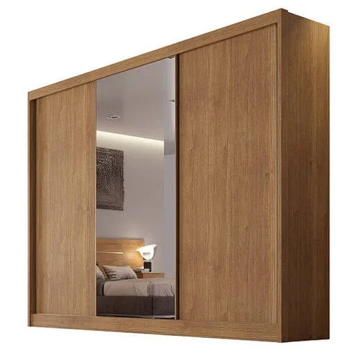 Guarda Roupa Sollo 1 Porta Toda Espelhada 100% MDF