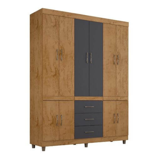 Guarda Roupa 22103 Casal 10 Portas 3 Gavetas Araplac