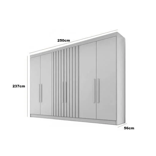 Guarda Roupa Potente Casal 6 Portas 6 Gavetas Europa