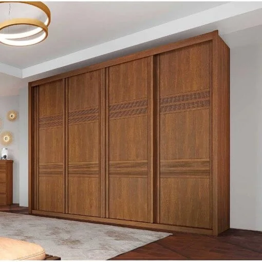 Guarda Roupa Palladio Gold Casal 4 Portas 8 Gavetas com Espelho Interno Bettio Topázio