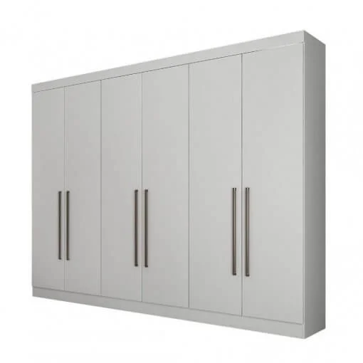 Guarda Roupa Casal Genova 6 Portas 6 Gavetas Branco