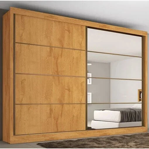 Guarda Roupa Verona Casal com Espelho 2 Portas 4 Gavetas Europa