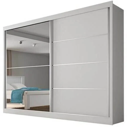 Guarda Roupa Verona Casal com Espelho 2 Portas 4 Gavetas Europa