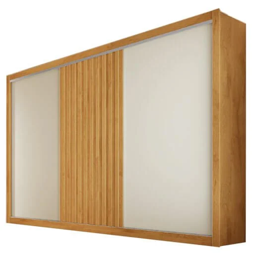 Guarda Roupa Vitoria Casal 3 Portas 6 Gavetas Flex Europa Peroba Off White