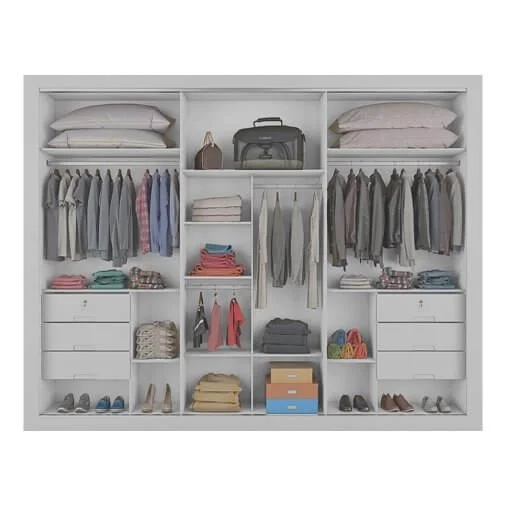 Guarda Roupa York Casal com Espelho 3 Portas 6 Gavetas Europa