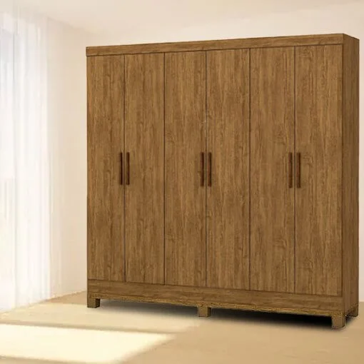 Guarda Roupa Reis Casal 6 Portas 2 Gavetas Carioca