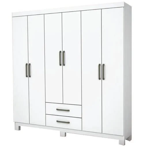 Guarda Roupa Aries Casal 6 Portas 2 Gavetas Carioca