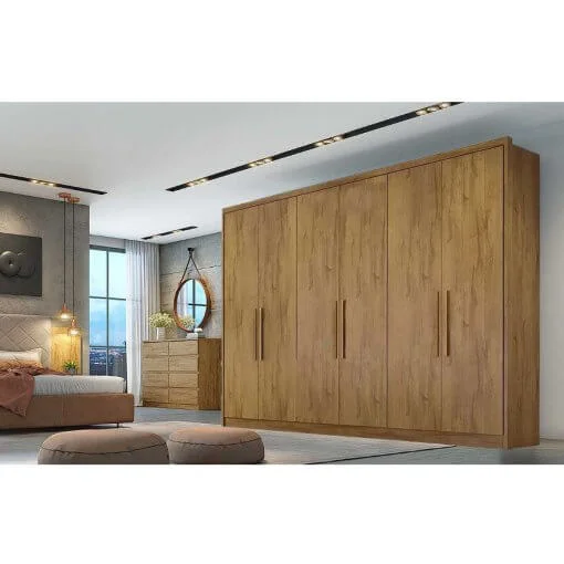 Guarda Roupa Robust Casal Sem Espelho 6 Portas 8 Gavetas Novo Horizonte