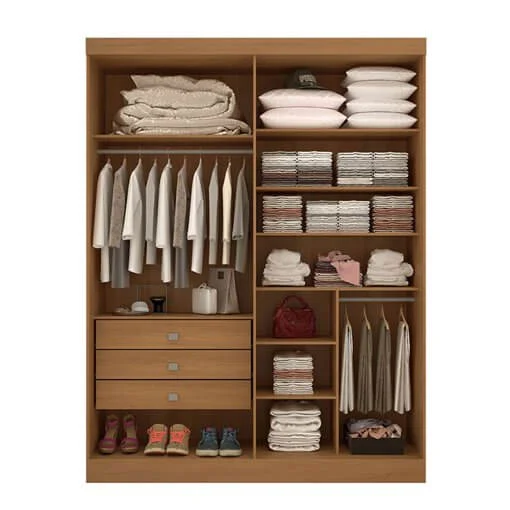 Guarda Roupa Da Vinci Casal 4 Portas 3 Gavetas