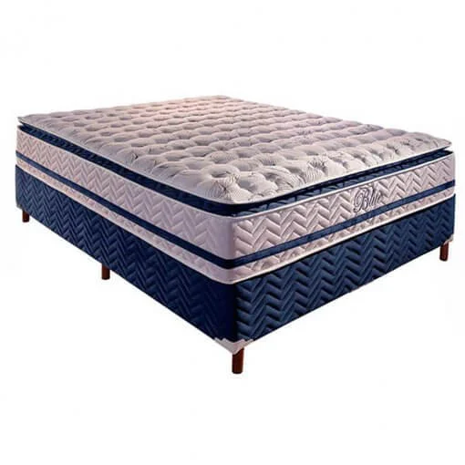 Base Universal com Colchão Blue Casal Paropas de Molas Pocket