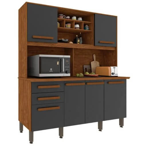 Armário de Cozinha Luna 6 Portas 2 Gavetas Imop