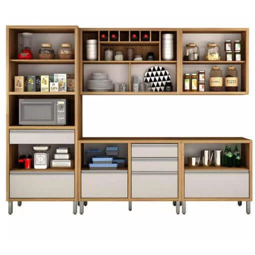 Cozinha Jade Completa 8 Portas 7 Gavetas 5 Peças CHF