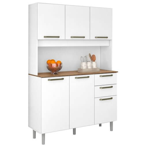 Armário de Cozinha Pop 6 Portas 2 Gavetas Zanzini