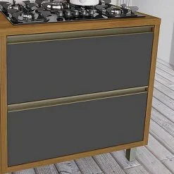 Balcão Baronesa 80cm para Cozinha 1 Porta 1 Gaveta Nesher