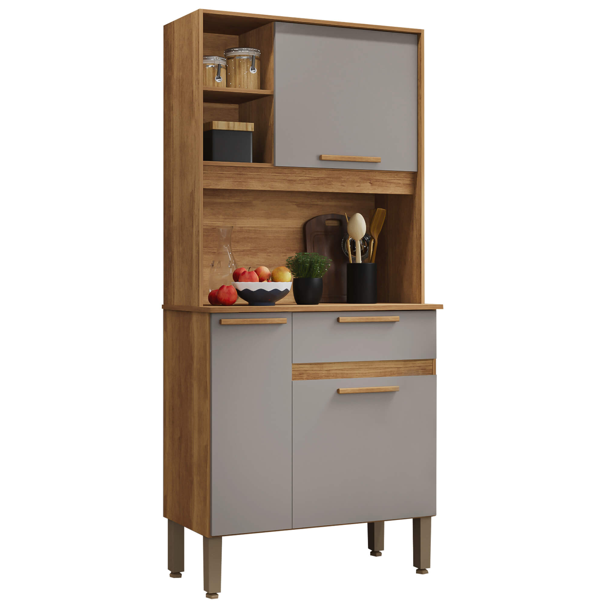 Armário de Cozinha Lia 3 Portas 1 Gaveta Salleto