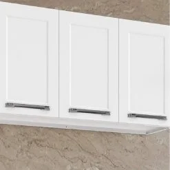 Armário Aéreo Florença 105cm 3 Portas Itatiaia Branco