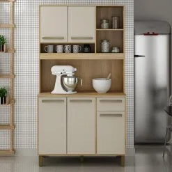 Armário de Cozinha Ametista 5 Portas 1 Gaveta 3 Nichos Valdemoveis