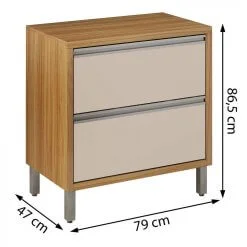 Balcão Jade 1 Porta 1 Gaveta para Cozinha CHF