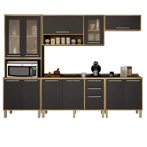 Cozinha Paris Completa 12 Portas 2 Gavetas 5 Peças Salleto