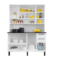 Armário de Cozinha Florença 8 Portas 2 Gavetas Itatiaia Branco