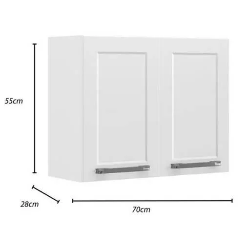 Armário Aéreo Florença 70cm 2 Portas Itatiaia Branco