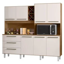 Armário de Cozinha Ajax 7 Portas 3 Gavetas Zanzini