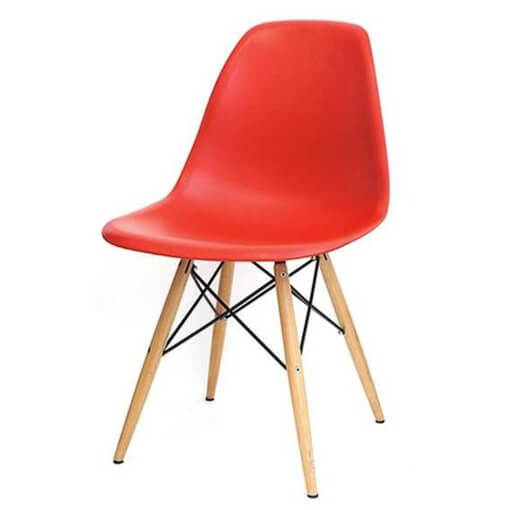 Cadeira Charles 1102 em Polipropileno e Base Madeira OR Design