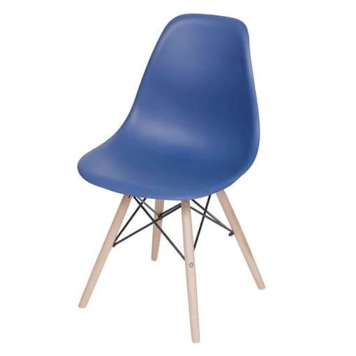 Cadeira Charles 1102 em Polipropileno e Base Madeira OR Design