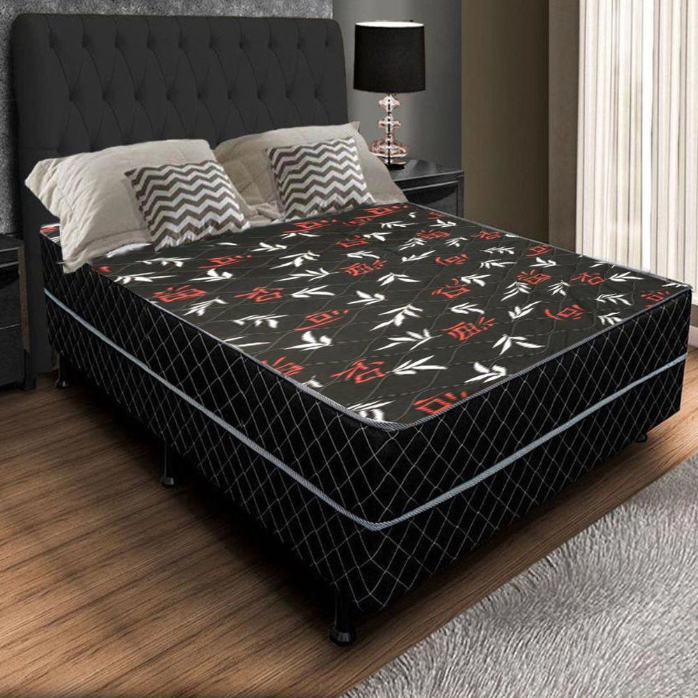 Cama Box Casal Conjugada Ortopédico Preta