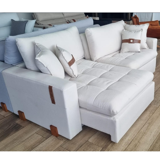 Sofá Retrátil e Reclinável Zeus/Afrodite 2,90 m Bege – ZARAT ESTOFADOS