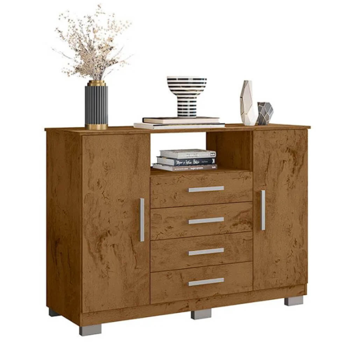 Cômoda Sapateira 8020 2 Portas 4 Gavetas Araplac
