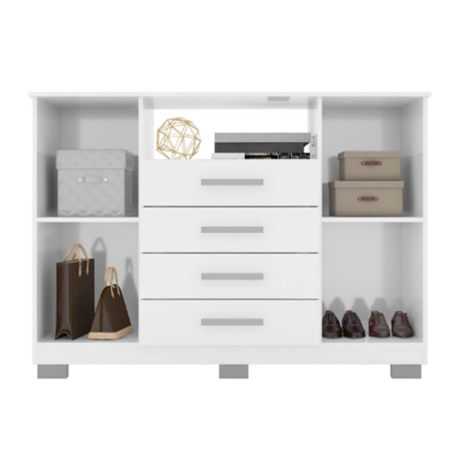 Cômoda Sapateira 8020 2 Portas 4 Gavetas Araplac