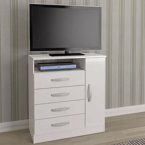 Cômoda Sapateira Delta 4 Gavetas 1 Porta Atualle