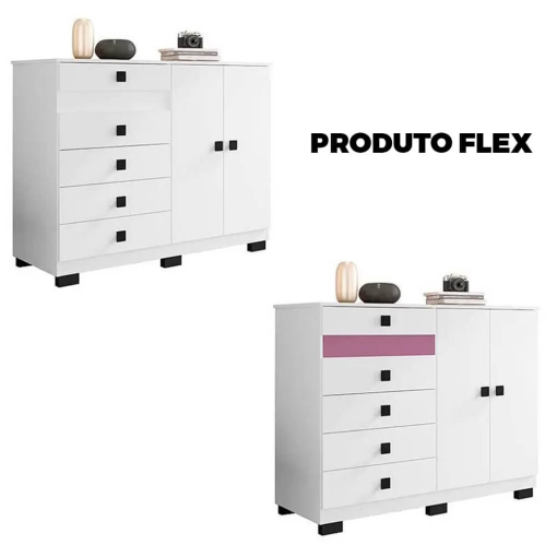 Cômoda Sapateira 2352 5 Gavetas 2 Portas Araplac