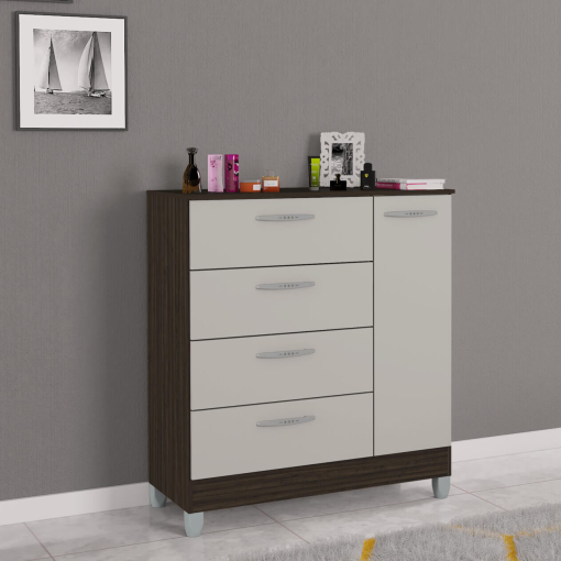 Cômoda Poquema com Sapateira 4 Gavetas Poquema