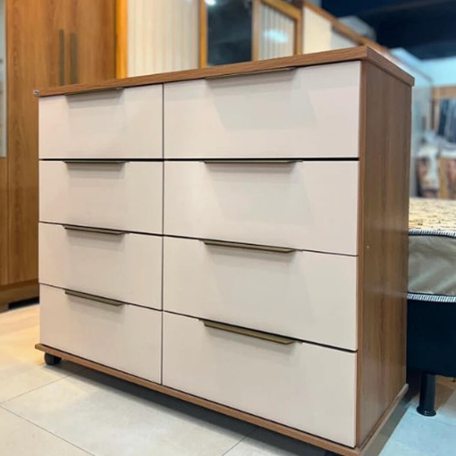 Cômoda Athenas 8 Gavetas com Rodízios Rud Rack
