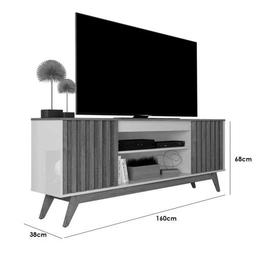 Rack Malibu para TV até 60 Polegadas 2 Portas Germai