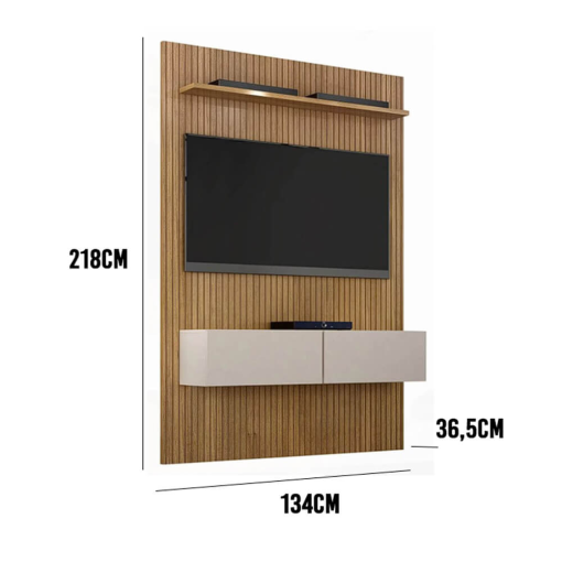 Painel Curitiba Com Nicho 134cm para TV até 50 Polegadas Valdemoveis