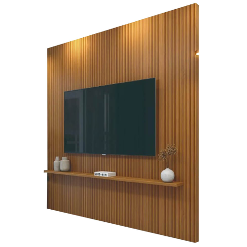 Painel Egeo sem Nicho 180cm para TV até 75 Polegadas Ripado em Impressão 3D EDN