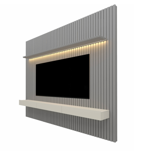 Painel Nobre Com Nicho 230cm Home para TV até 85 Polegadas com LED Gelius