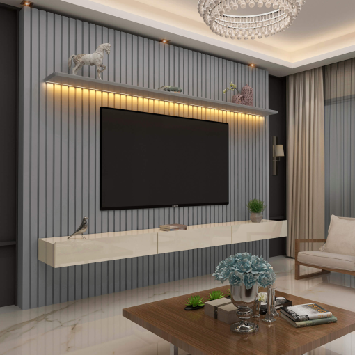 Painel Nobre Com Nicho 230cm Home para TV até 85 Polegadas com LED Gelius