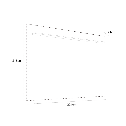 Painel Curitiba Sem Nicho 224cm para TV até 75 Polegadas Valdemoveis