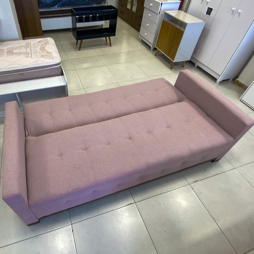 Sofá Cama Feeling Casal 4 Lugares e 5 Almofadas 210cm Innove